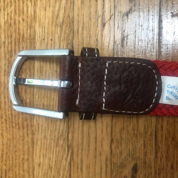 Piranha Made in France Woven Red Belt - Men's sz 38"-40" - Picture 3 of 7